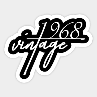 1968 Vintage. 52 Years Old. 52th Birthday T-Shirt Sticker